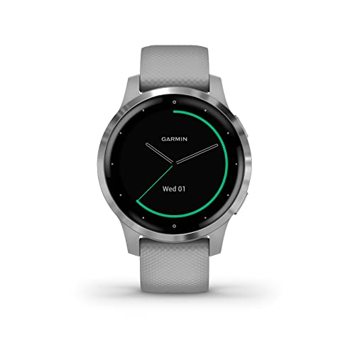 Garmin Vivoactive 4S Smartwatch GPS, Música, Garmin Pay, Wi-Fi, Gris (Powder Grey / Silver)