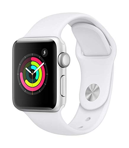 Apple Watch Series 3 38 mm (GPS) - Caja de aluminio plateado con correa deportiva blanca (reacondicionado)