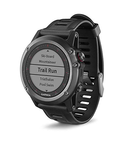 Garmin Fenix ​​3 Multisport GPS Smartwatch, Pantalla a Color, Altímetro Barométrico y Brújula Electrónica, Gris/Negro (Reacondicionado Certificado)