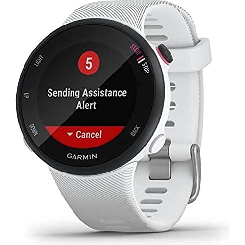 Garmin Forerunner 45s, reloj inteligente GPS unisex para correr y otros deportes, blanco, S (39 mm)