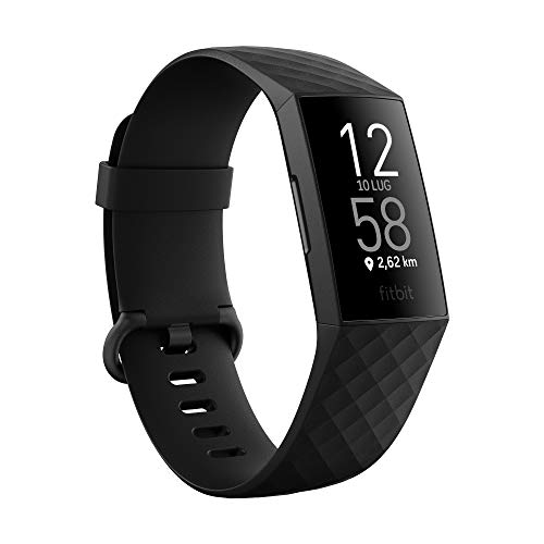 Pulsera de actividad Fitbit Charge 4 con GPS integrado, negro, 24,7 x 2,9 x 1,2 cm