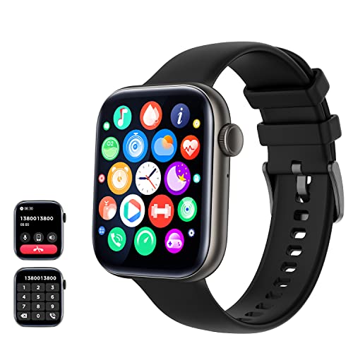 Reloj inteligente para hacer y responder llamadas, más de 120 relojes, modo deportivo, rastreador de fitness y salud, caras de reloj personalizadas para teléfonos Android compatibles con iPhone para hombres y mujeres