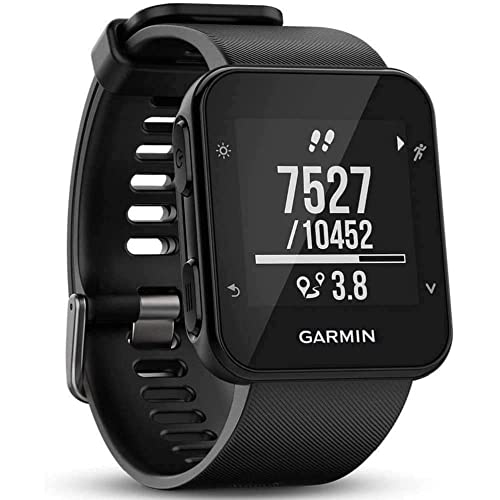Garmin Forerunner 35 Reloj GPS para correr con sensor de frecuencia cardíaca en la muñeca, conectividad inteligente y monitor de actividad diaria, iPhone / Android, negro
