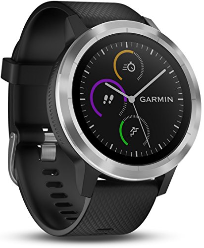 Garmin Vivoactive 3 Smartwatch GPS con Perfiles Deportivos, Sensor de Ritmo Cardiaco y Pago Contactless, Negro/Plata (Reacondicionado)